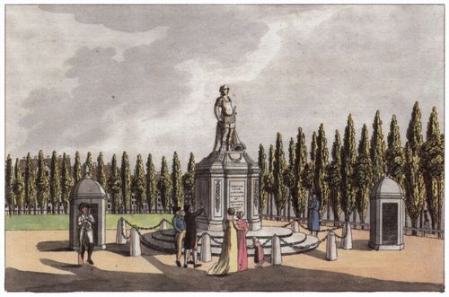 Schwarz, Carl Benjamin: Leipzig, Esplanade mit der Statue des Kurfrsten Friedrich August III
