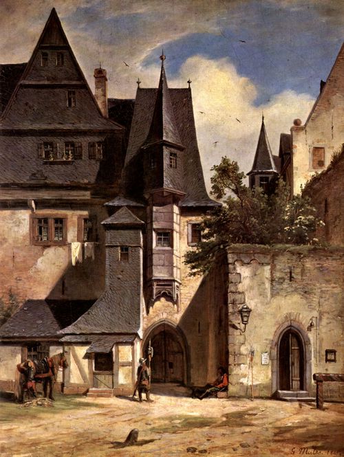 Malss, Johann Gerhard: Frankfurt a.M., Holzpfrtchen zwischen der Leonhardskirche und dem Fahrtor