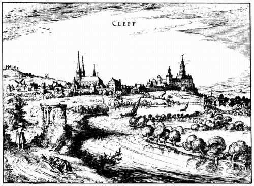 Bertius, Pierre: Kleve am Rhein, Ansicht von Sden