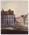 Besemann, Friedrich: Göttingen, Blick aus der Goetheallee über den Leinekanal in die Prinzenstraße (Michaelishaus und Prinzenhaus)