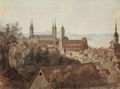 Meinelt, Carl: Bamberg, Obere Pfarrkirche und Dom von Süden aus