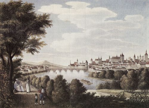 Alt, Jakob: Regensburg, Ansicht von Nordwesten mit Steinerner Brcke