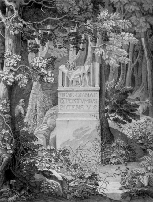 Ramboux, Johann Anton: Bollendorf (Eifel), Rmisches Diana-Denkmal