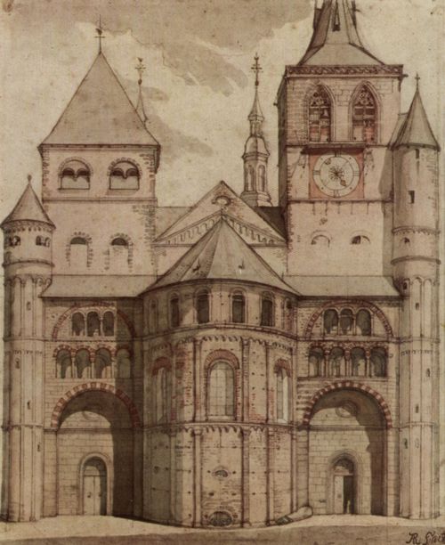 Ramboux, Johann Anton: Trier, Dom von Westen