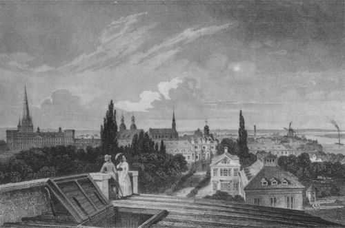 Poppel, Johann Gabriel Friedrich: Bonn, Aussicht vom Dach des Hotel Royal nach Norden