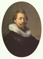 Rembrandt Harmensz. van Rijn: Porträt eines Mannes mit Mühlsteinkragen und Spitzbart, Oval