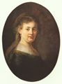 Rembrandt Harmensz. van Rijn: Porträt der Saskia mit Schleier, Oval