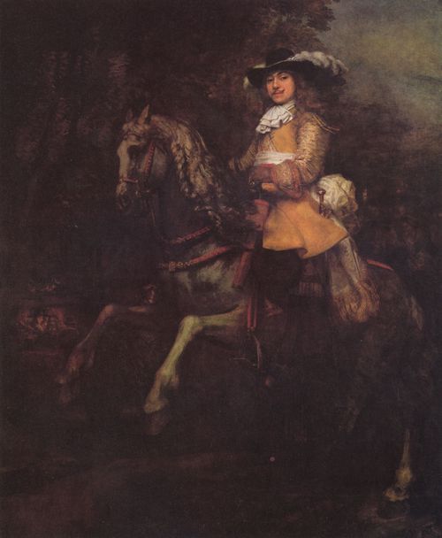 Rembrandt Harmensz. van Rijn: Portrt des Frederick Rihel mit Pferd