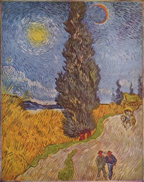 Gogh, Vincent Willem van: Landstrae mit Zypressen
