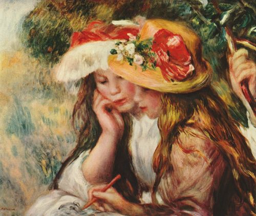 Renoir, Pierre-Auguste: Zwei lesende Mdchen in einem Garten