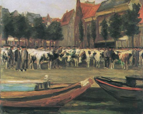 Liebermann, Max: Rindermarkt in Leiden