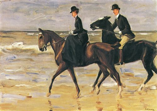 Liebermann, Max: Reiter und Reiterin am Strand