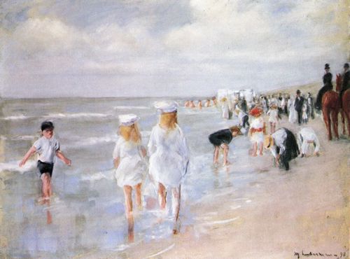 Liebermann, Max: Am Strande. Strand in Scheveningen