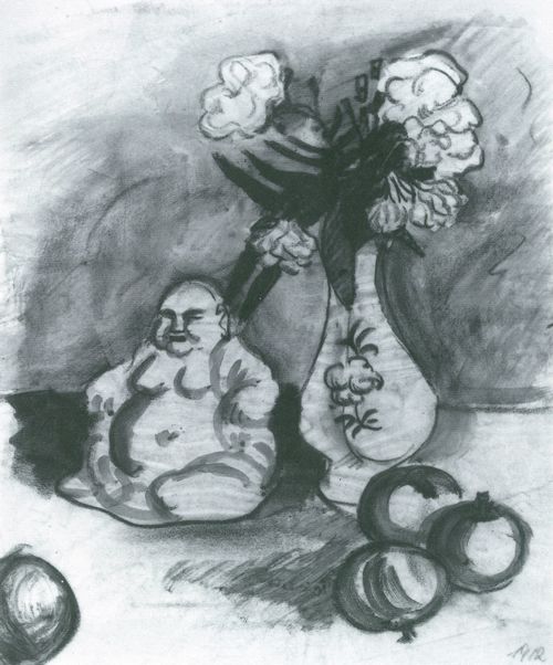 Macke, August: Buddha mit Blumenstrau