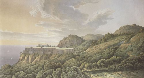 Schinkel, Karl Friedrich: Haupt Ansicht des kaiserlichen Schlosses Orianda in der Krimm