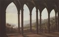 Schinkel, Karl Friedrich: Landschaft mit gotischen Arkaden