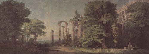 Schinkel, Karl Friedrich: Gotische Klosterruine und Baumgruppen