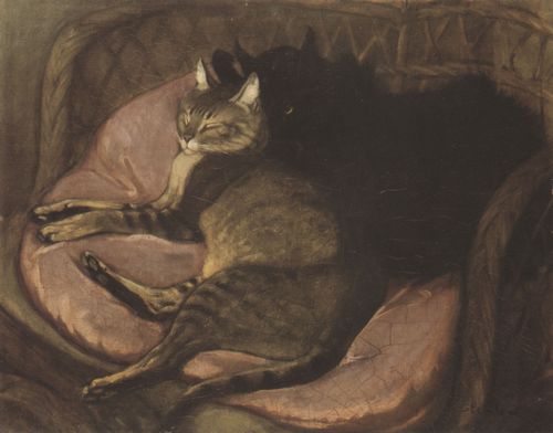 Steinlen, Theophile Alexandre: Katzen auf dem Sofa