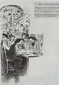 Steinlen, Theophile Alexandre: Kartenspiel im Cafe