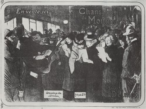 Steinlen, Theophile Alexandre: Illustration fr: »Chansons de Montmartre« (von Paul Delmet)