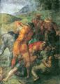 Michelangelo Buonarroti: Cappella Paolina, Szene: Bekehrung Pauli, Detail