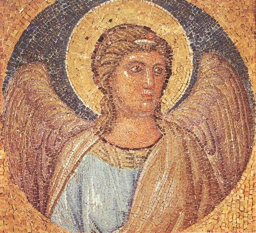 Giotto di Bondone: Engelbste in Mosaik