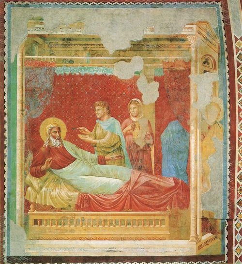 Giotto di Bondone: Fresken in der Kirche San Francesco in Assisi, Szene: Isaak weist Frau zurck
