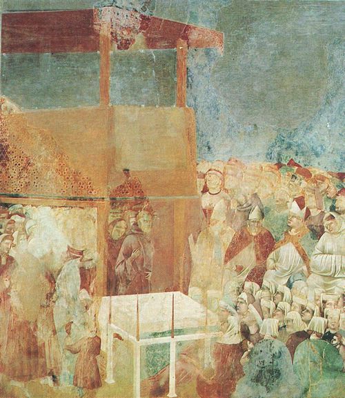 Giotto di Bondone: Fresken in der Kirche San Francesco in Assisi, Szene: Die Heiligsprechung