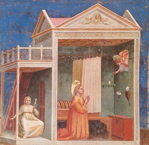 Giotto di Bondone: Fresken in der Arenakapelle in Padua, Szene: Verkndigung an die Hl. Anna