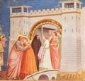 Giotto di Bondone: Fresken in der Arenakapelle in Padua, Szene: Die Begegnung am goldenen Tor