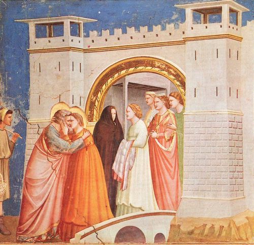 Giotto di Bondone: Fresken in der Arenakapelle in Padua, Szene: Die Begegnung am goldenen Tor