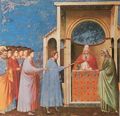 Giotto di Bondone: Fresken in der Arenakapelle in Padua, Szene: Die Übergabe der Stäbe