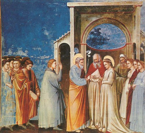 Giotto di Bondone: Fresken in der Arenakapelle in Padua, Szene: Vermhlung Mari