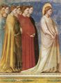 Giotto di Bondone: Fresken in der Arenakapelle in Padua, Szene: Der Hochzeitszug, Detail