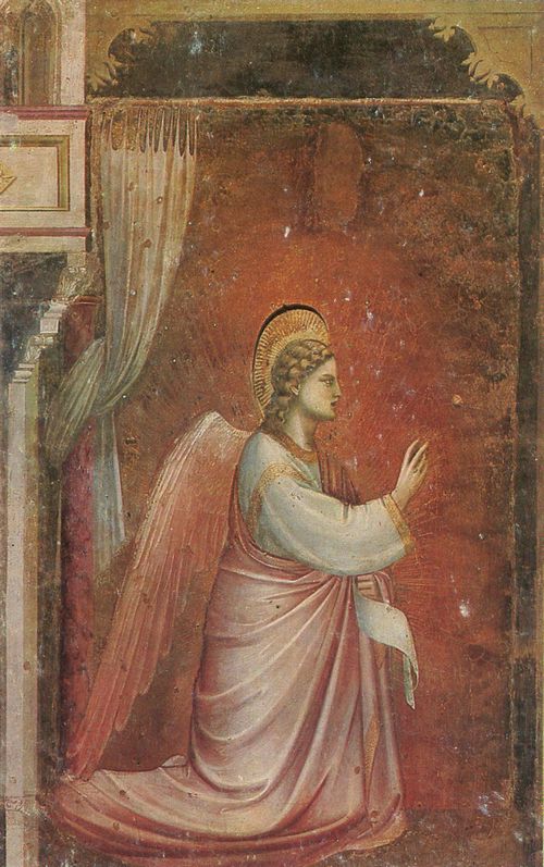 Giotto di Bondone: Fresken in der Arenakapelle in Padua, Szene: Verkndigung, Detail des Verkndigungsengels