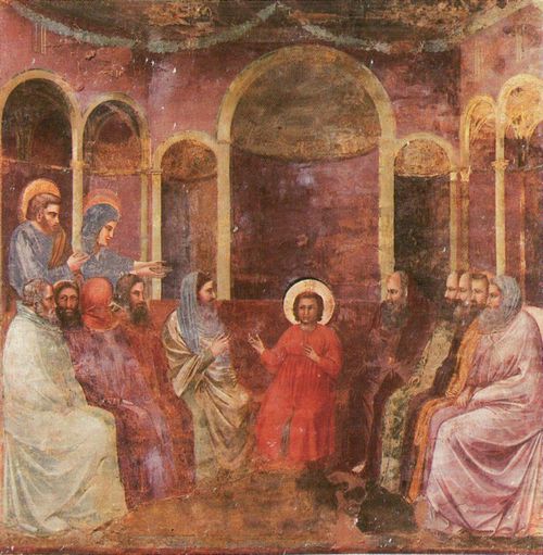 Giotto di Bondone: Fresken in der Arenakapelle in Padua, Szene: Jesus unter den Schriftgelehrten