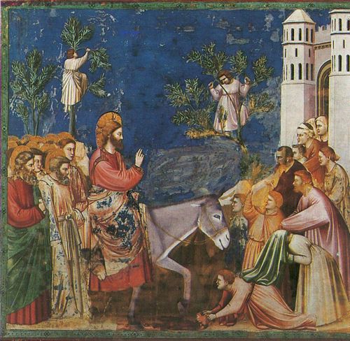 Giotto di Bondone: Fresken in der Arenakapelle in Padua, Szene: Einzug in Jerusalem