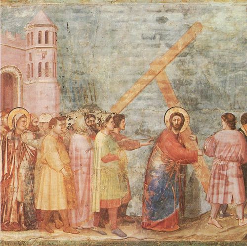 Giotto di Bondone: Fresken in der Arenakapelle in Padua, Szene: Kreuztragung