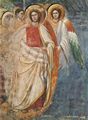 Giotto di Bondone: Fresken in der Arenakapelle in Padua, Szene: Das Jüngste Gericht, Detail der Engel