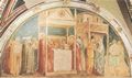 Giotto di Bondone: Fresken in der Peruzzi-Kapelle, Kirche Santa Croce in Florenz, Szene: Verkündigung an Zacharias