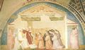 Giotto di Bondone: Fresken in der Bardi-Kapelle, Kirche Santa Croce in Florenz, Szene: Die Bestätigung der Ordensregel