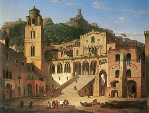 Klenze, Leo von: Der Domplatz von Amalfi