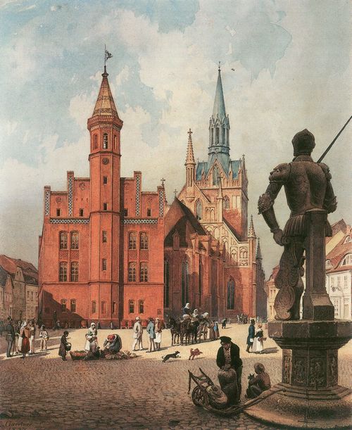 Grtner, Eduard: Rathaus und Pfarrkirche in Perleberg
