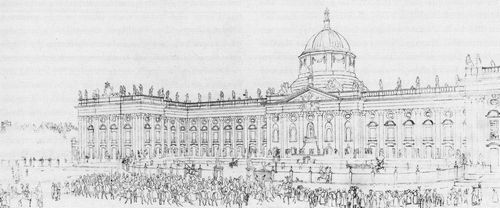 Grtner, Eduard: Neues Palais am 13.7.1829