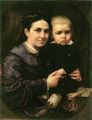 Feuerbach, Anselm: Bildnis einer Dame mit Kind
