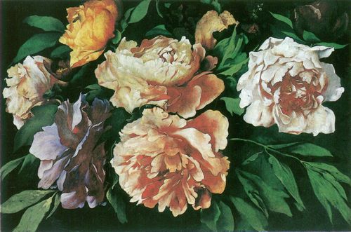 Feuerbach, Anselm: Blumenstudie, Rosen