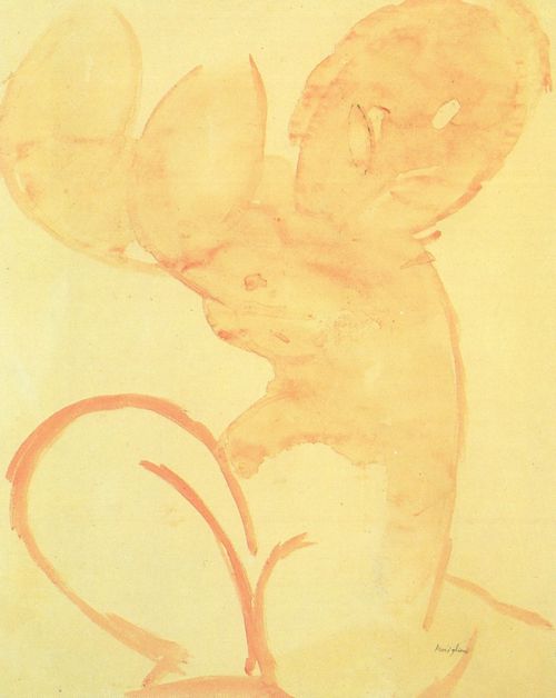 Modigliani, Amedeo: Kariatyde in Rosa (I)
