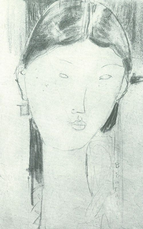 Modigliani, Amedeo: Bildniszeichnung Beatrice Hastings (II)