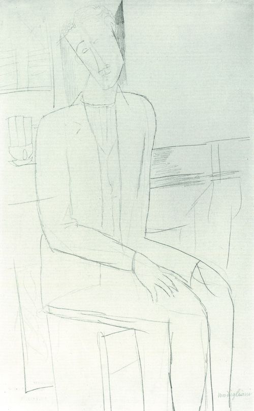 Modigliani, Amedeo: Sitzender Mann