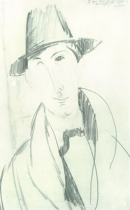 Modigliani, Amedeo: Bildniszeichnung Mario Varvogli
